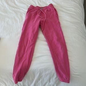 Aritzia at a cozy fleece joggers